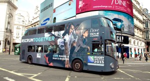 000London Bus with Dove Men+Care