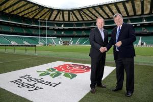 Andy Griffiths, President Samsung UK & Ireland and Ian Ritchie, CEO of the RFU