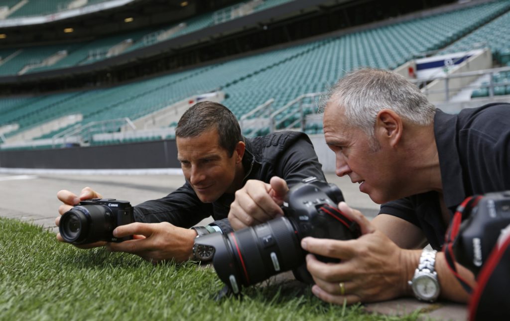Bear Grylls makes Canon Rugby World Cup Promotion