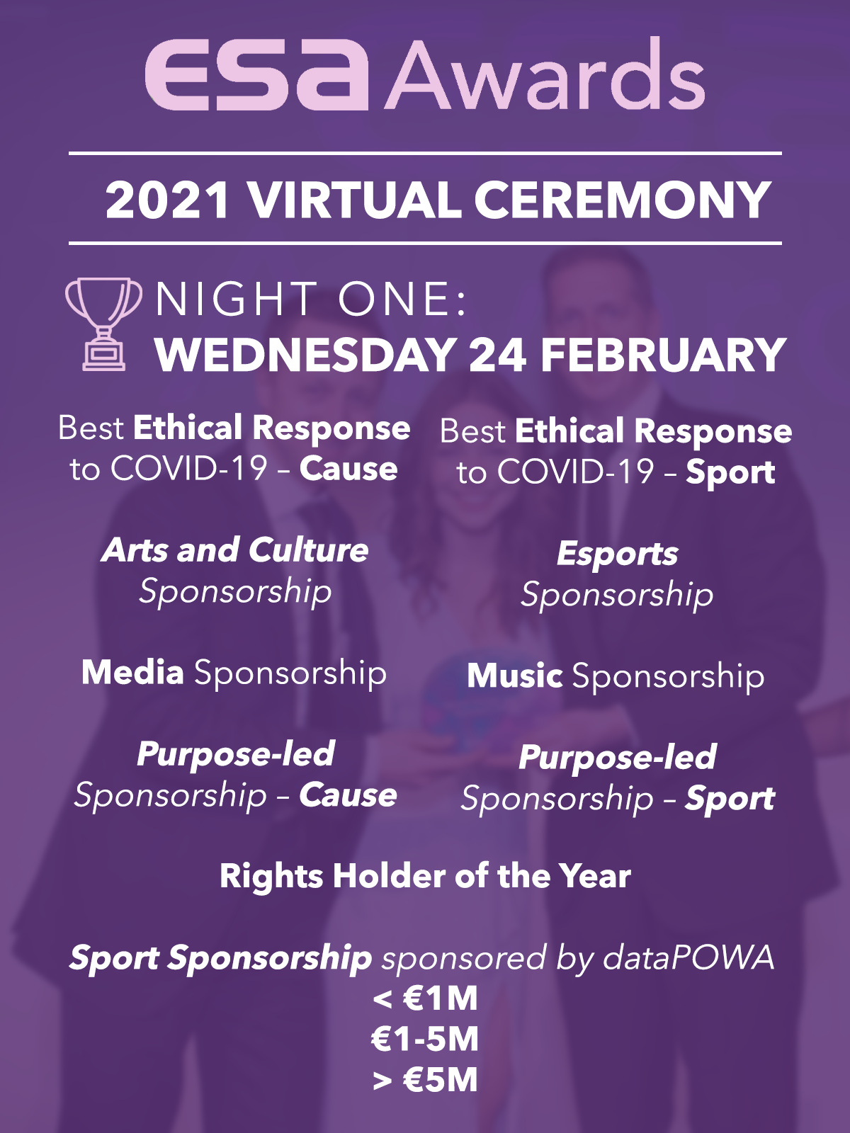 2021 Esa Awards Virtual Ceremony Night One European Sponsorship Association