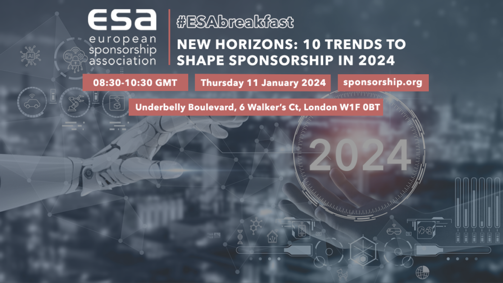 ESA Breakfast New Horizons 10 Trends To Shape Sponsorship In 2024   2024 Sponsorship Trends Graphic 1024x576 